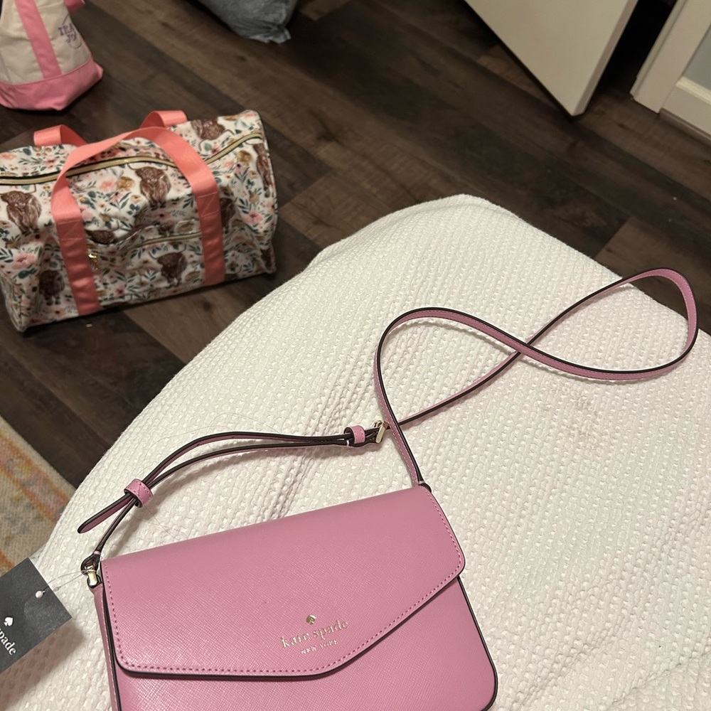 Kate Spade Pink Crossbody Bag with Envelope Flap